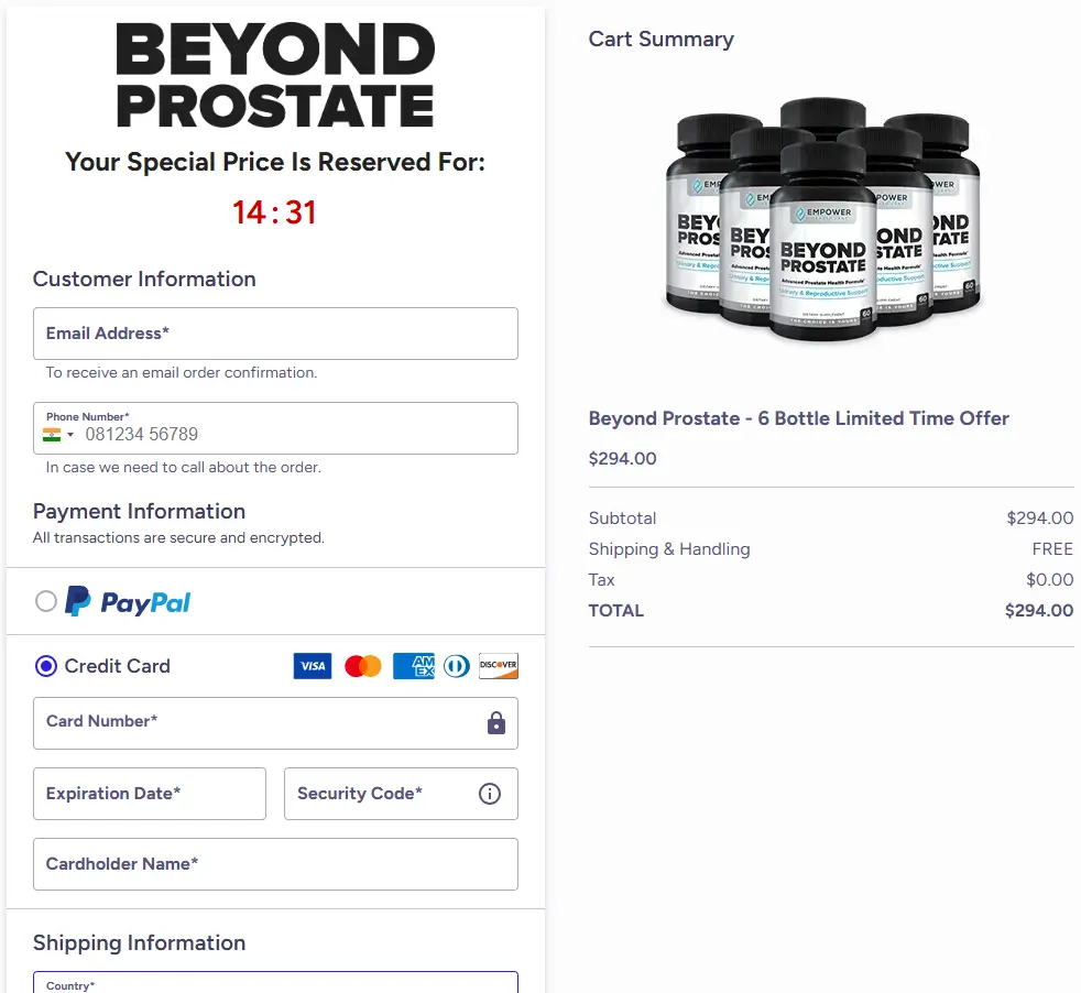 Beyond Prostate-1-Secure-Checkout